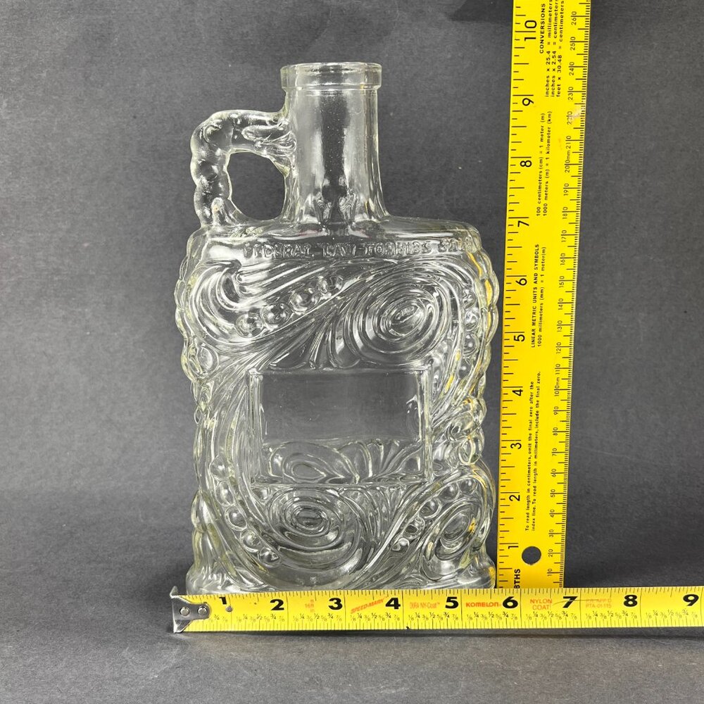 Vtg Old Forester KY Whiskey Bottle Decanter Kimble Glass Co Embossed Swirls 50s - Picture 15 of 16